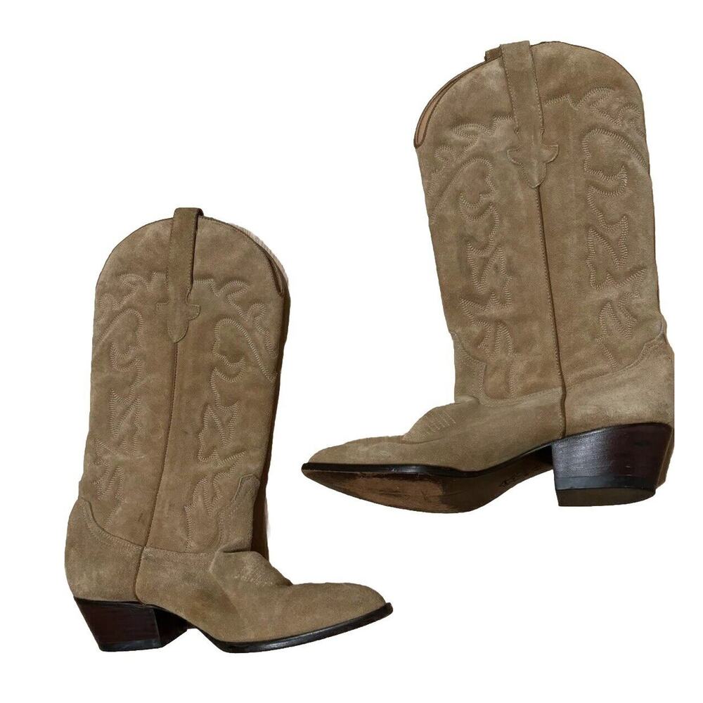 Vintage Guess By Georges Marciano Leather Cowboy Boots Womens Sz 8.5